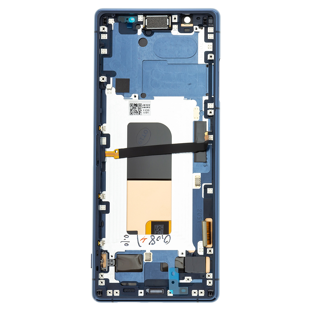 LCD + dotyk + predný kryt pre Sony Xperia 5, blue (Service Pack)