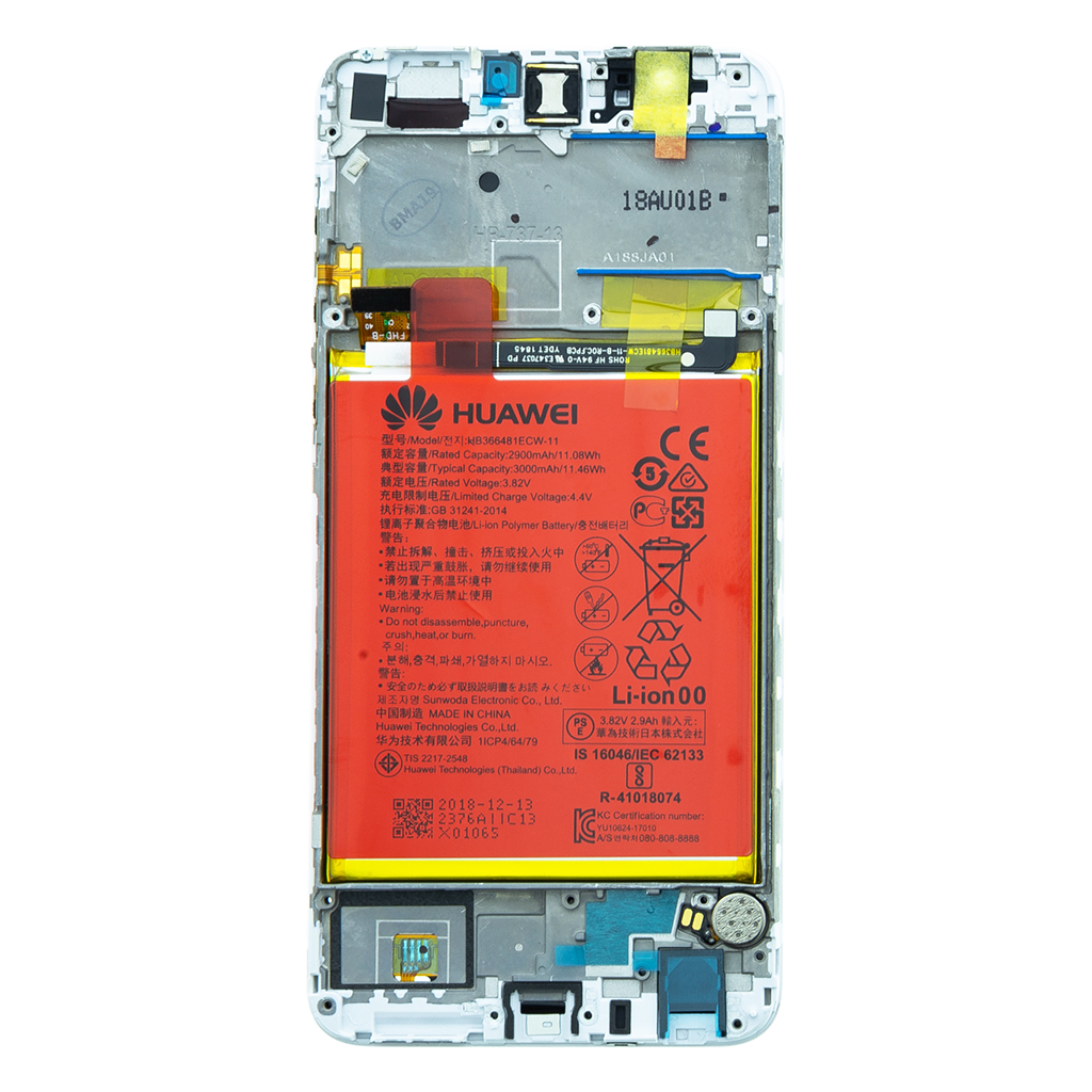 LCD + dotyk + predný kryt pre Huawei P Smart, white (Service Pack)