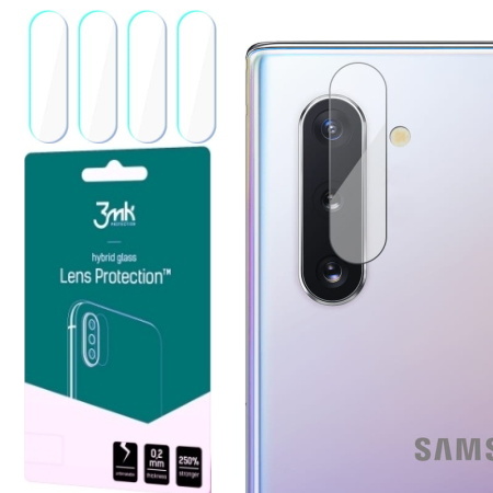 Hybridní sklo 3mk Lens ochrana kamery pro Samsung Galaxy Note 10, 4ks