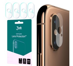 Hybridné sklo 3mk Lens ochrana kamery pre Apple iPhone Xs, 4ks