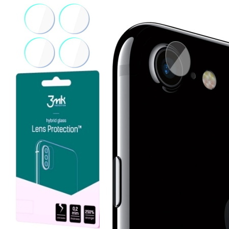 Hybridní sklo 3mk Lens ochrana kamery pro Apple iPhone 7/8, 4ks