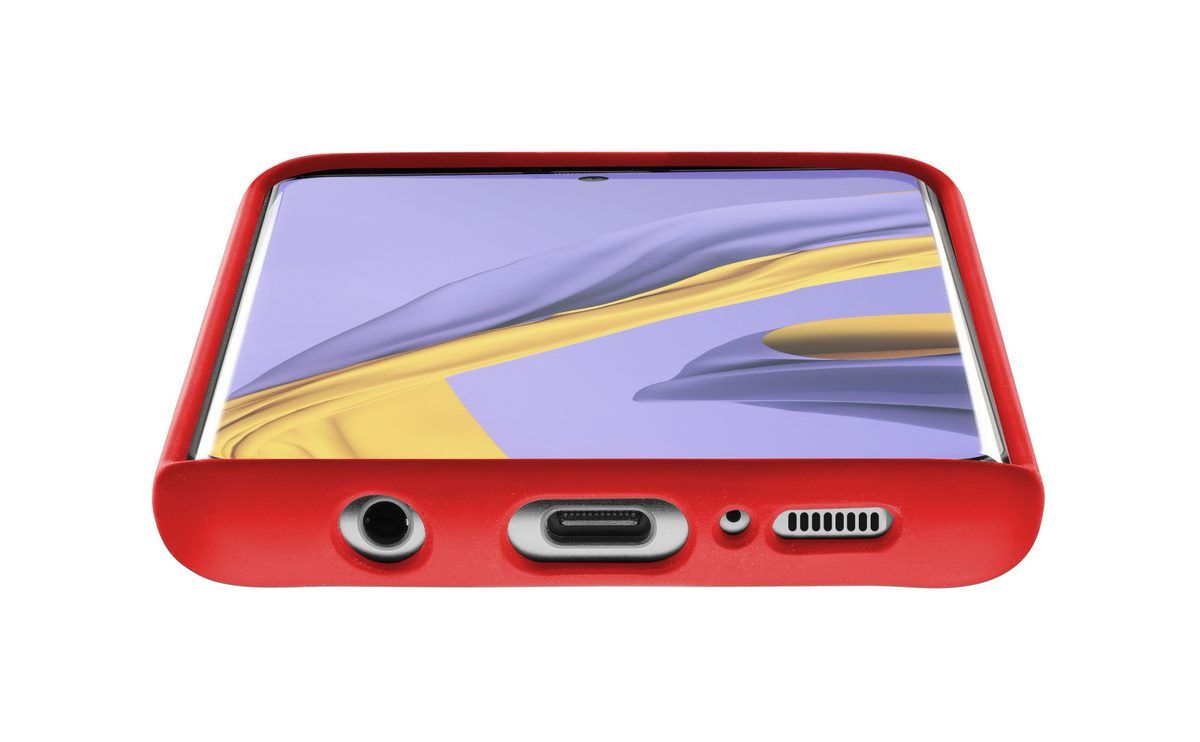 Ochranný silikonový kryt Cellularline SENSATION pro Samsung Galaxy A51, červený