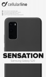 Ochranný silikonový kryt Cellularline Sensation pro Samsung Galaxy S20, černý