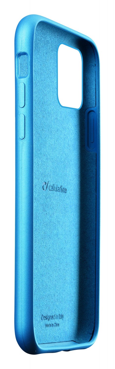 Ochranný silikonový kryt Cellularline Sensation Metallic pro Apple iPhone 11 Pro Max, tyrkysový