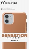 Ochranný silikonový kryt Cellularline Sensation Metallic pro Apple iPhone 11, zlatý