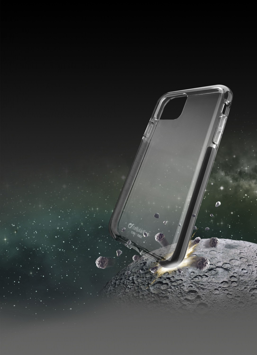 Puzdro CellularLine Tetra Force Shock-Twist pre Apple iPhone 11 Pro, transparentná