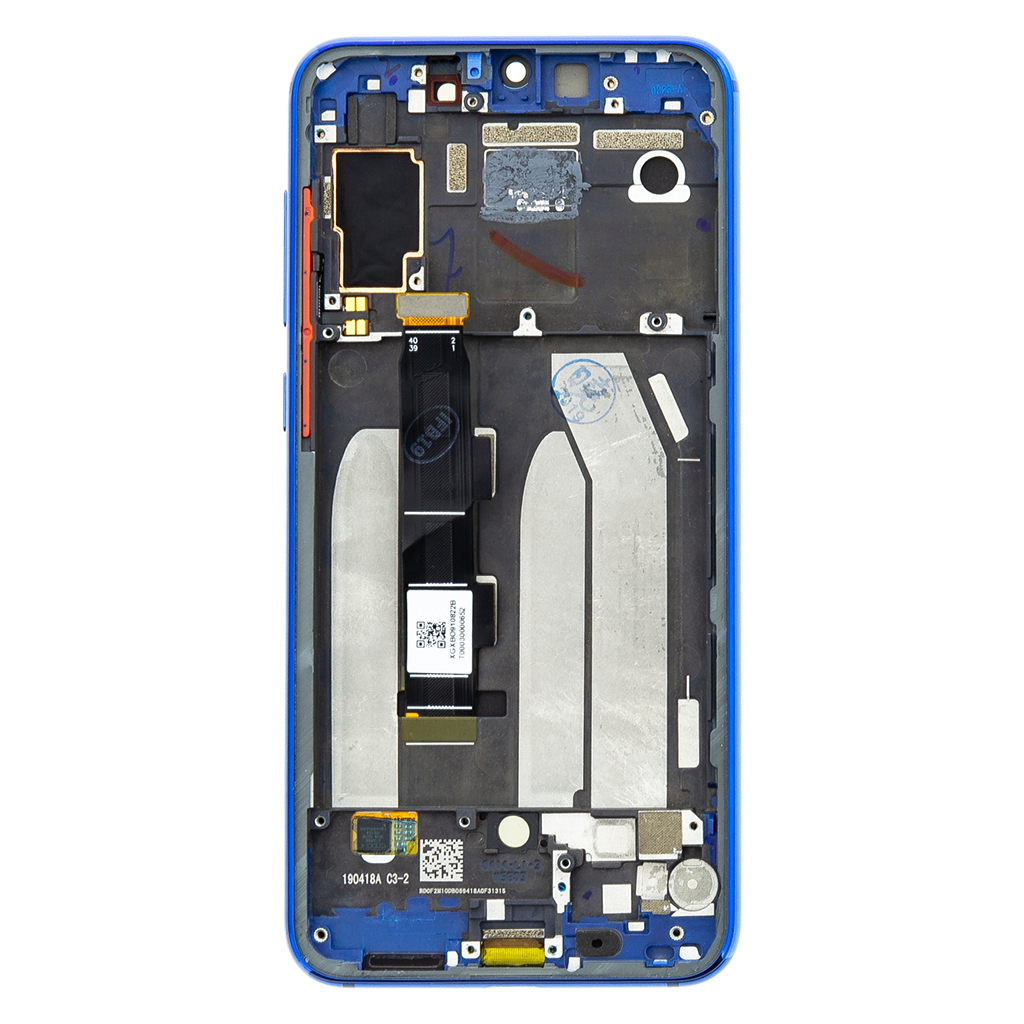 LCD + dotyk + predný kryt pre Xiaomi Mi 9 SE, blue