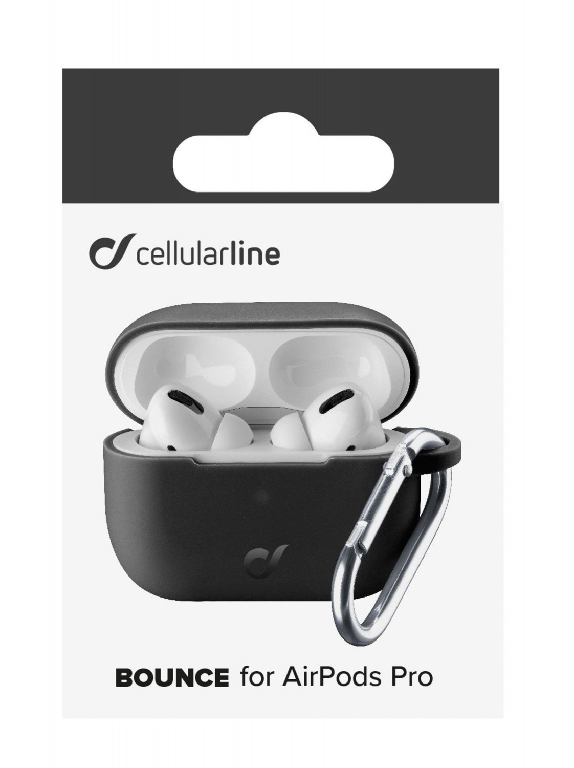 Cellularline Bounce silikonový kryt pro Apple AirPods Pro, černý