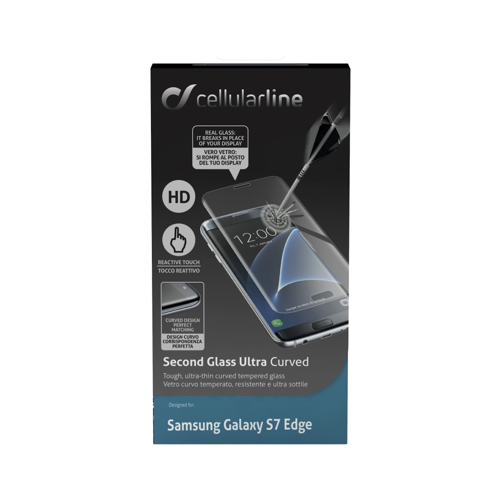 Ochranné tvrdené sklo pre CellularLine Glass pre Samsung Galaxy S7 Edge, číra