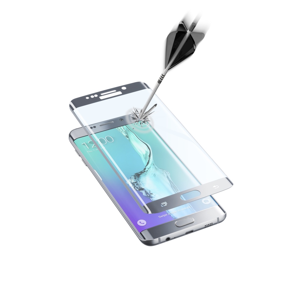 Ochranné tvrdené sklo pre CellularLine Glass pre Samsung Galaxy S6 Edge +, strieborná