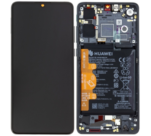 LCD + dotyk + rámček + batéria pre Huawei P30, black (Service Pack)
