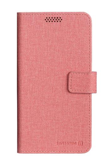 SWISSTEN LIBRO UNI flipové pouzdro XL růžové (158x80 mm)