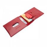 Kožená peněženka FIXED Smile Wallet se smart trackerem a motion senzorem, červená