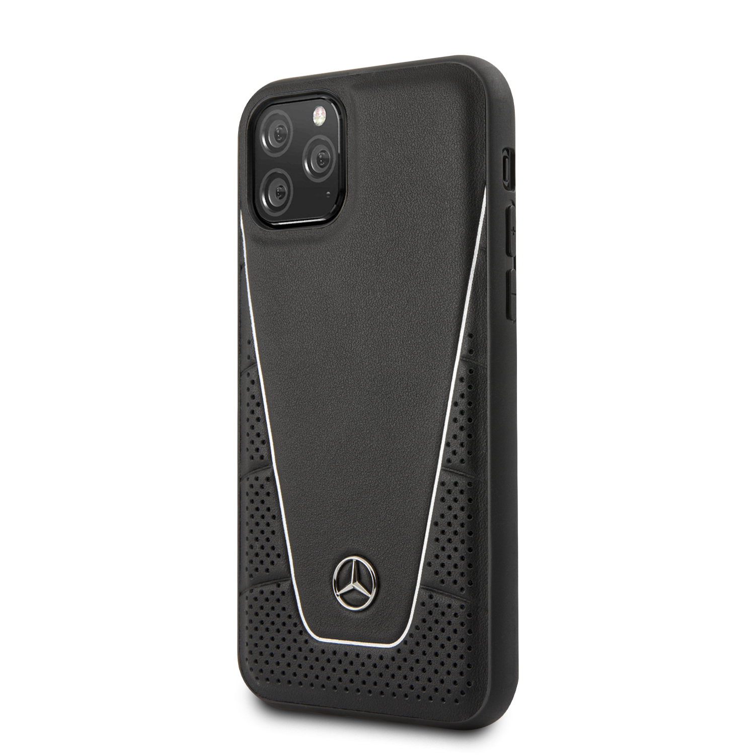 Mercedes Quilted Smooth kožený kryt MEHCN58CLSSI Apple iPhone 11 Pro black