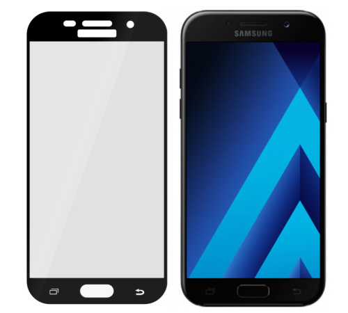 Tvrzené sklo 3mk FlexibleGlass Max pro Samsung Galaxy A5 2017, černá