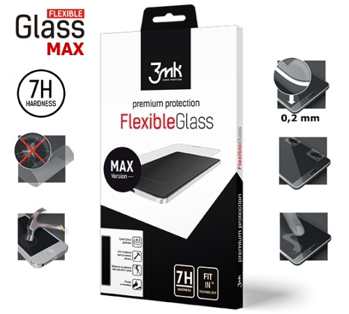 Tvrzené sklo 3mk FlexibleGlass Max pro Samsung Galaxy A51, černá