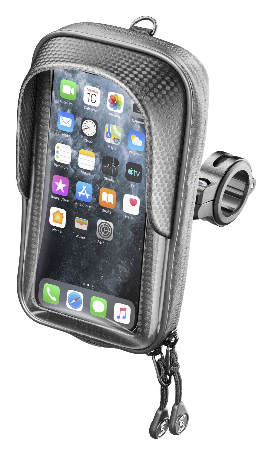 Držiak na mobilné telefóny Interphone Master s úchytom na riadidlá max. 5.8 ", čierny