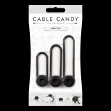 Kabelový organizér Cable Candy Tie, 3ks, černý