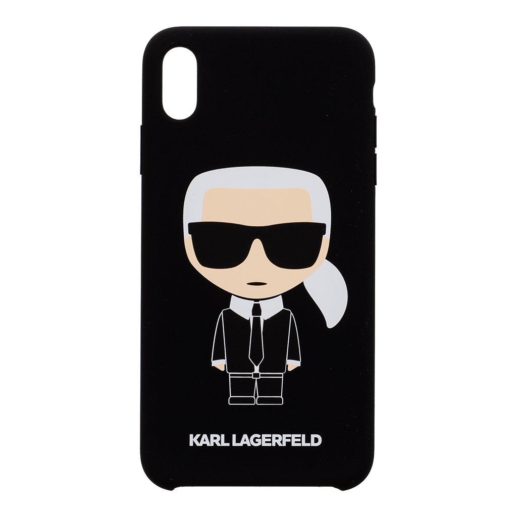Karl Lagerfeld Full Body Iconic silikonové pouzdro KLHCI65SLFKBK Apple iPhone XS Max black