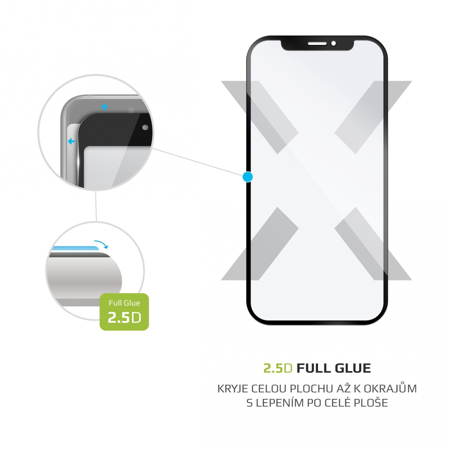 Ochranné tvrzené sklo FIXED Full-Cover pro Huawei Y6p, černá