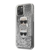 Karl Lagerfeld Heads Glitter Kryt KLHCN58KCGLSL Apple iPhone 11 Pro silver