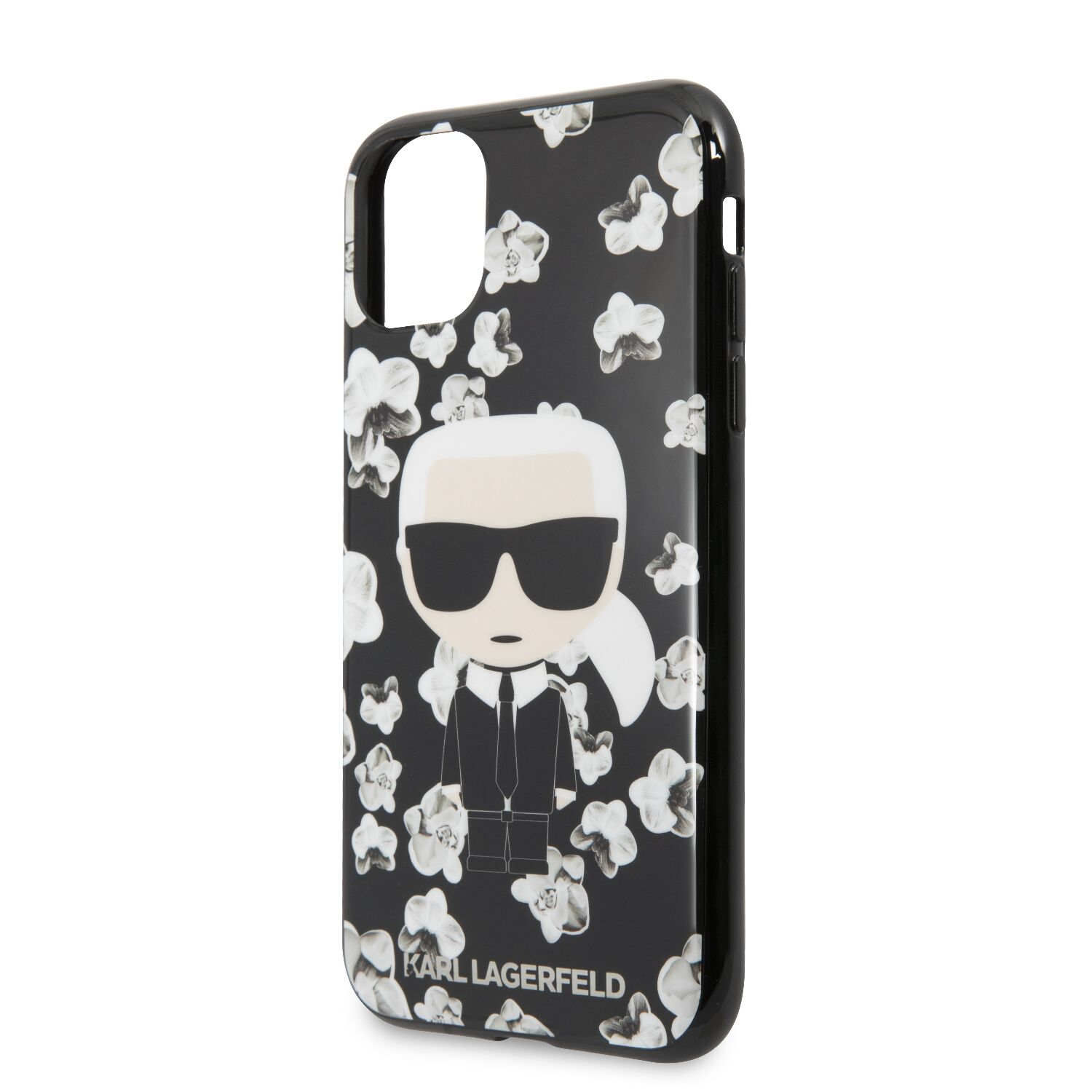 Karl Lagerfeld Flower kryt silikonový KLHCN65FLFBBK Apple iPhone 11 Pro Max black 