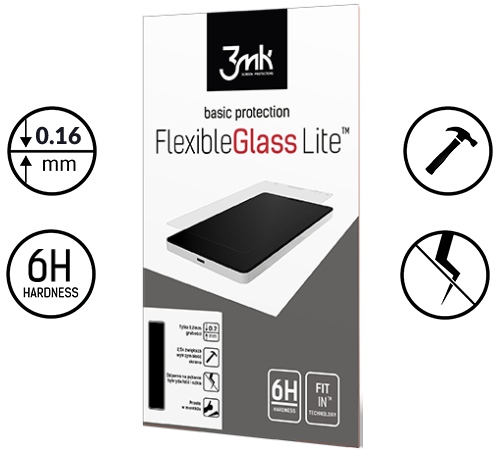 Tvrzené sklo 3mk FlexibleGlass Lite pro Apple iPhone SE, transparentní