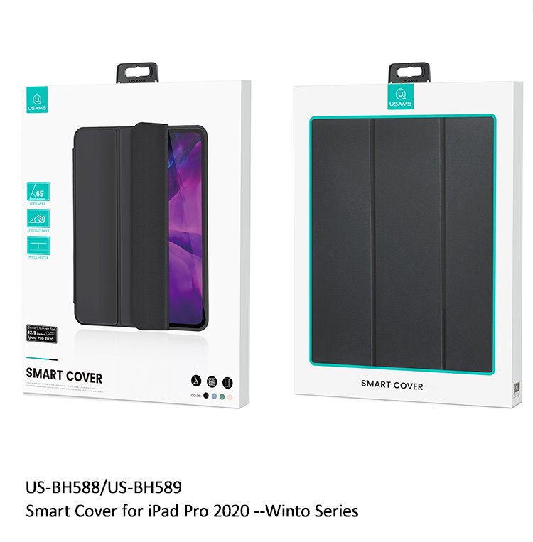Kožený ochranný Kryt USAMS US-BH589 pro Apple iPad Pro 2020 12,9", dark green