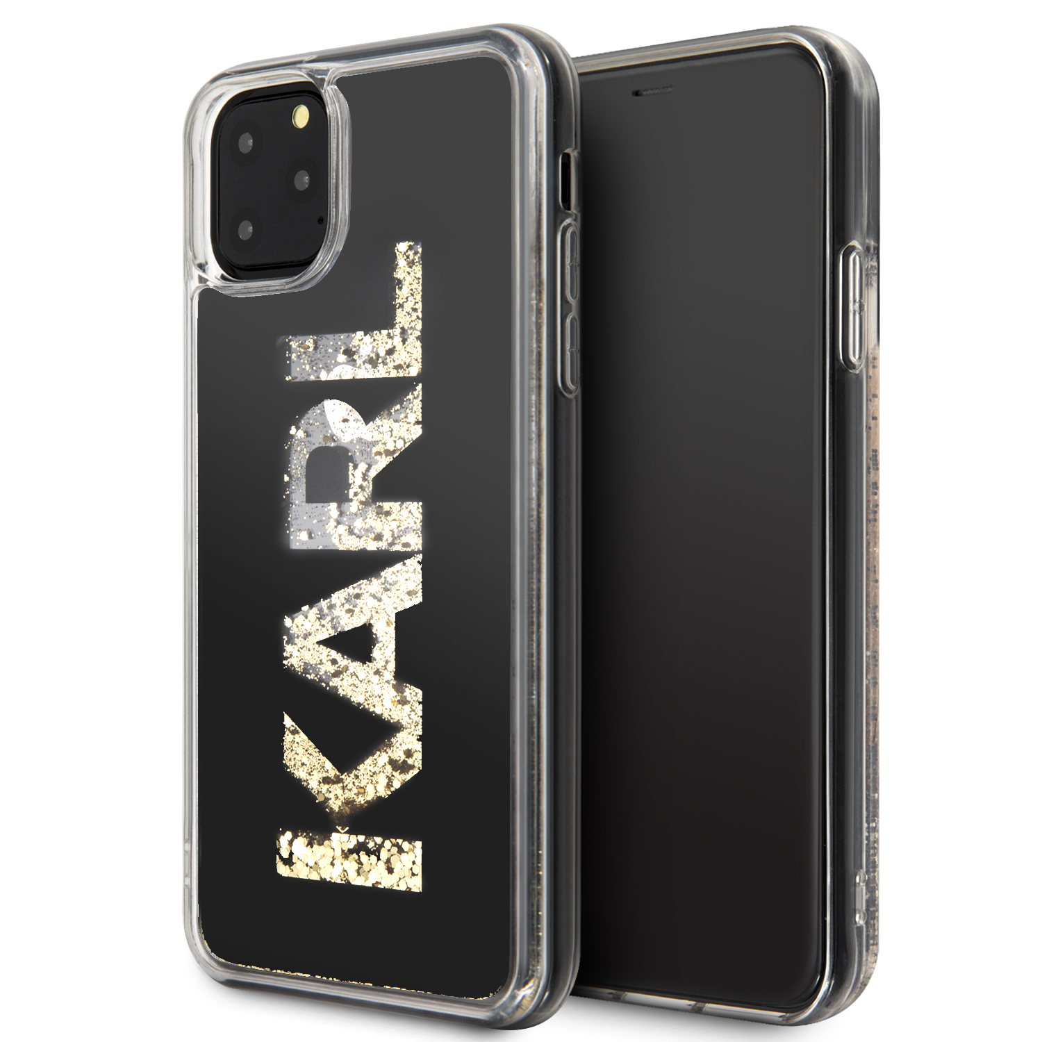 Karl Lagerfeld Glitter Zadní kryt KLHCN58KAGBK Apple iPhone 11 Pro black