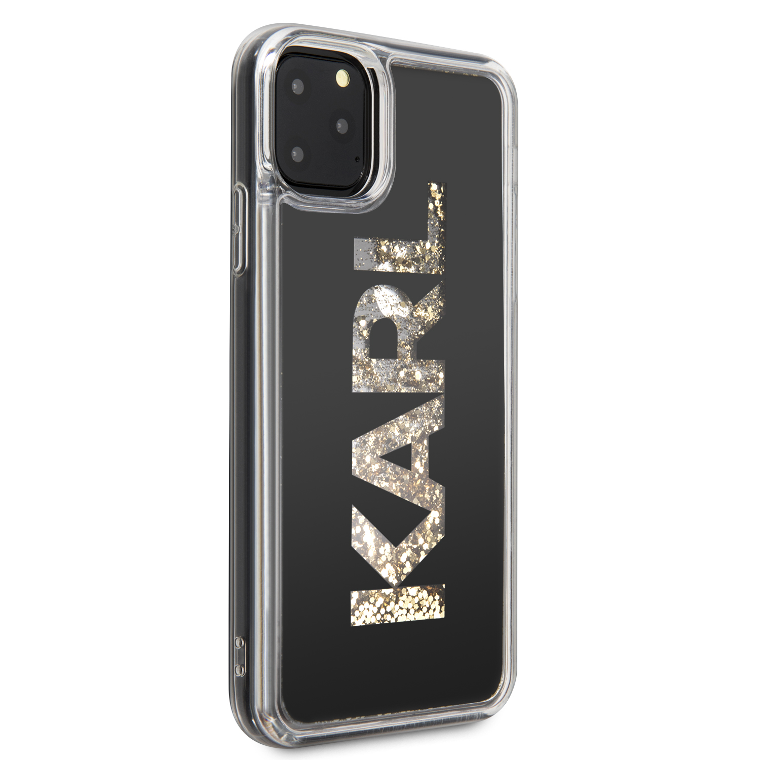 Karl Lagerfeld Glitter Zadní kryt KLHCN65KAGBK Apple iPhone 11 Pro Max black
