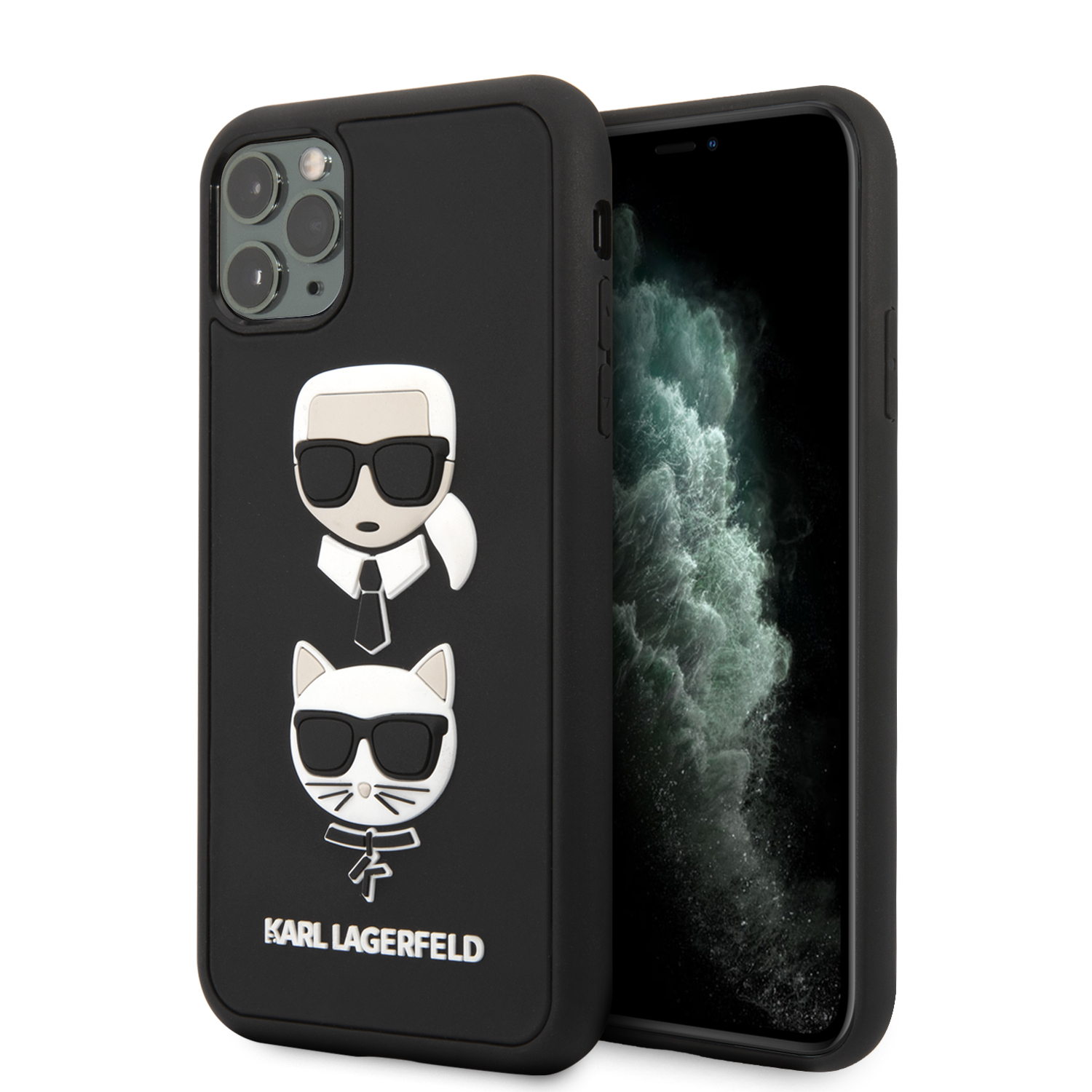 Karl Lagerfeld 3D Rubber Heads kryt KLHCN58IK3DKC Apple iPhone 11 Pro black
