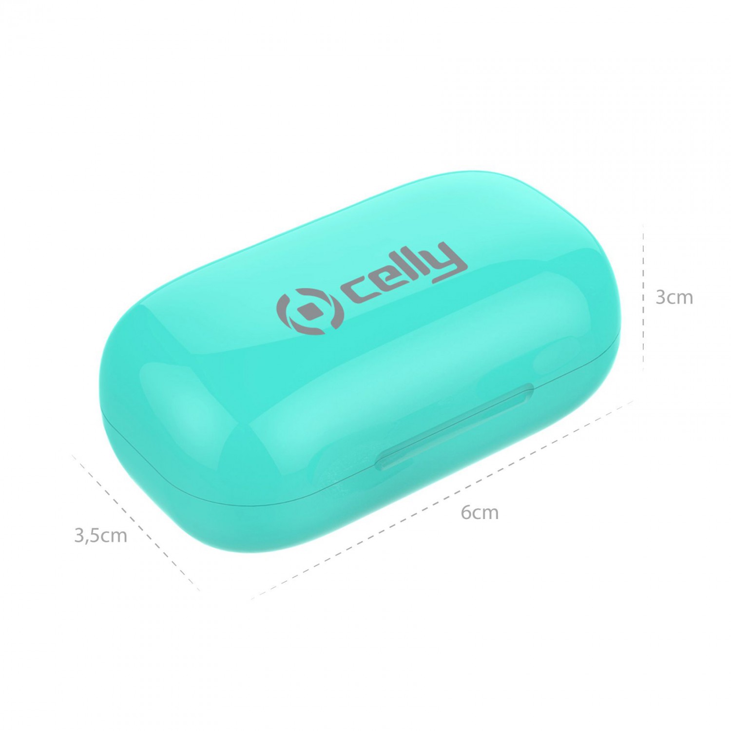 True Wireless sluchátka CELLY Twins Air, tyrkysová