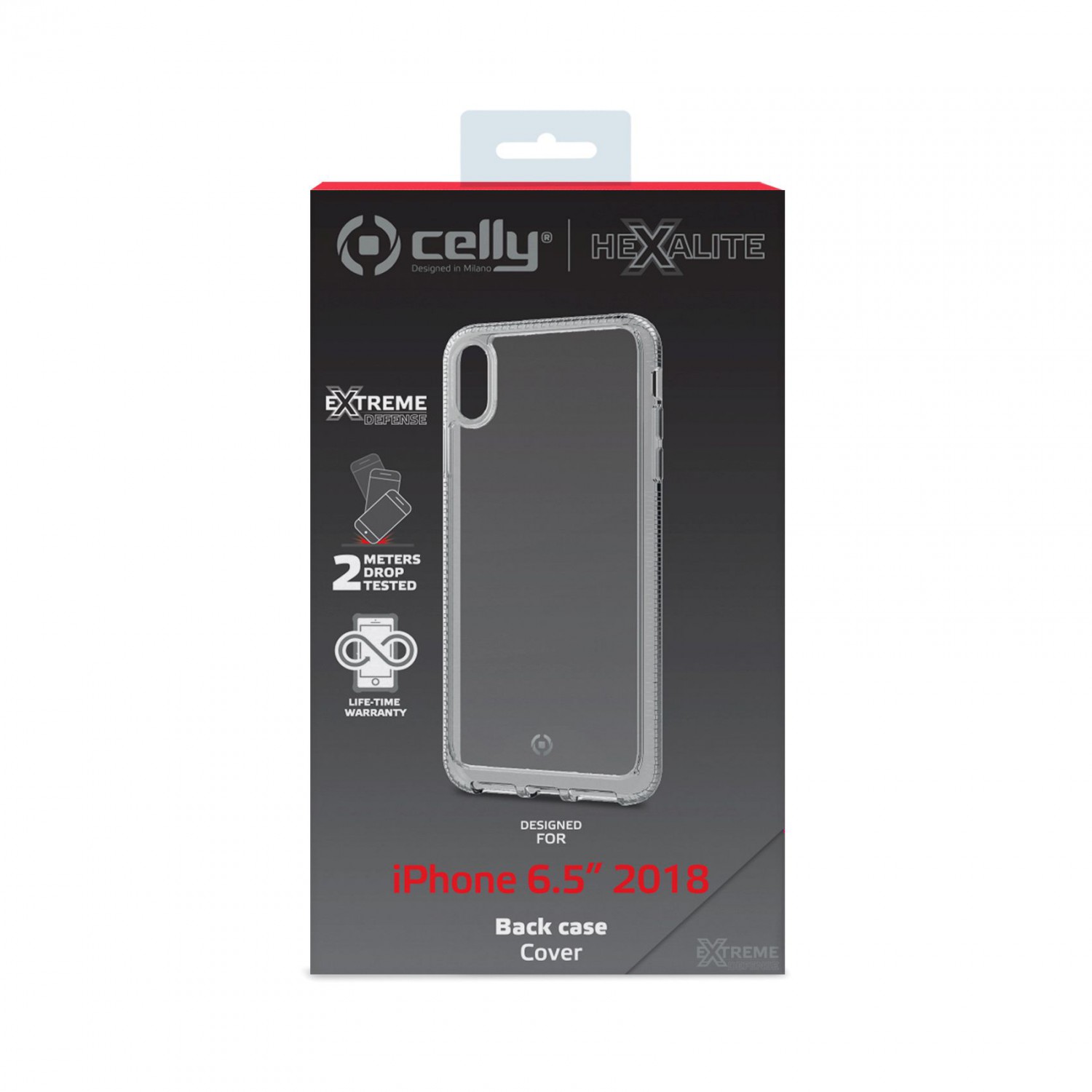 CELLY Hexalite Zadný kryt pre Apple iPhone XS Max, biely