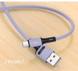 Datový a nabíjecí kabel USAMS SJ435 U52 Micro USB 1m, fialová 