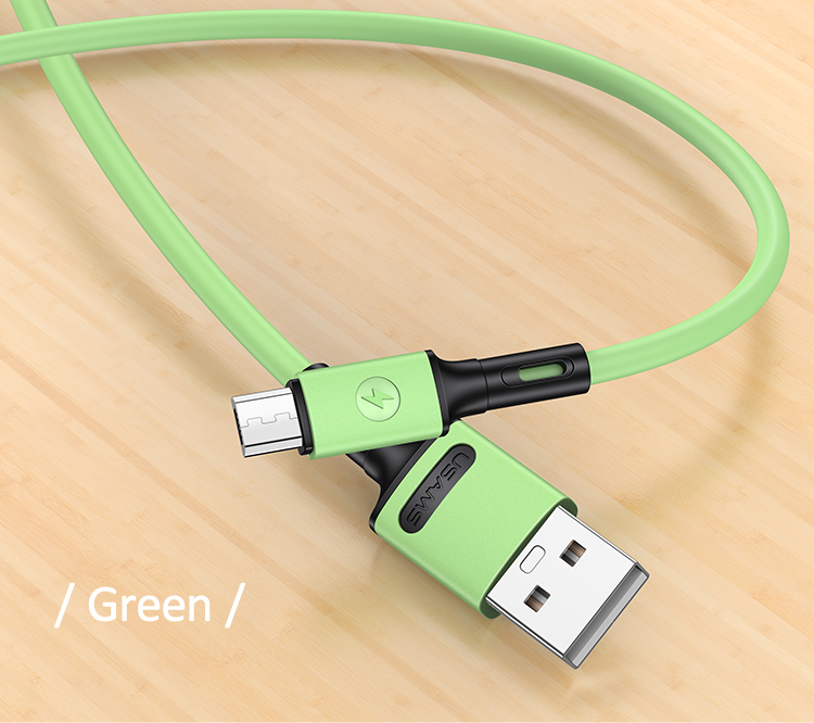 Datový a nabíjecí kabel USAMS SJ435 U52 Micro USB 1m, zelená
