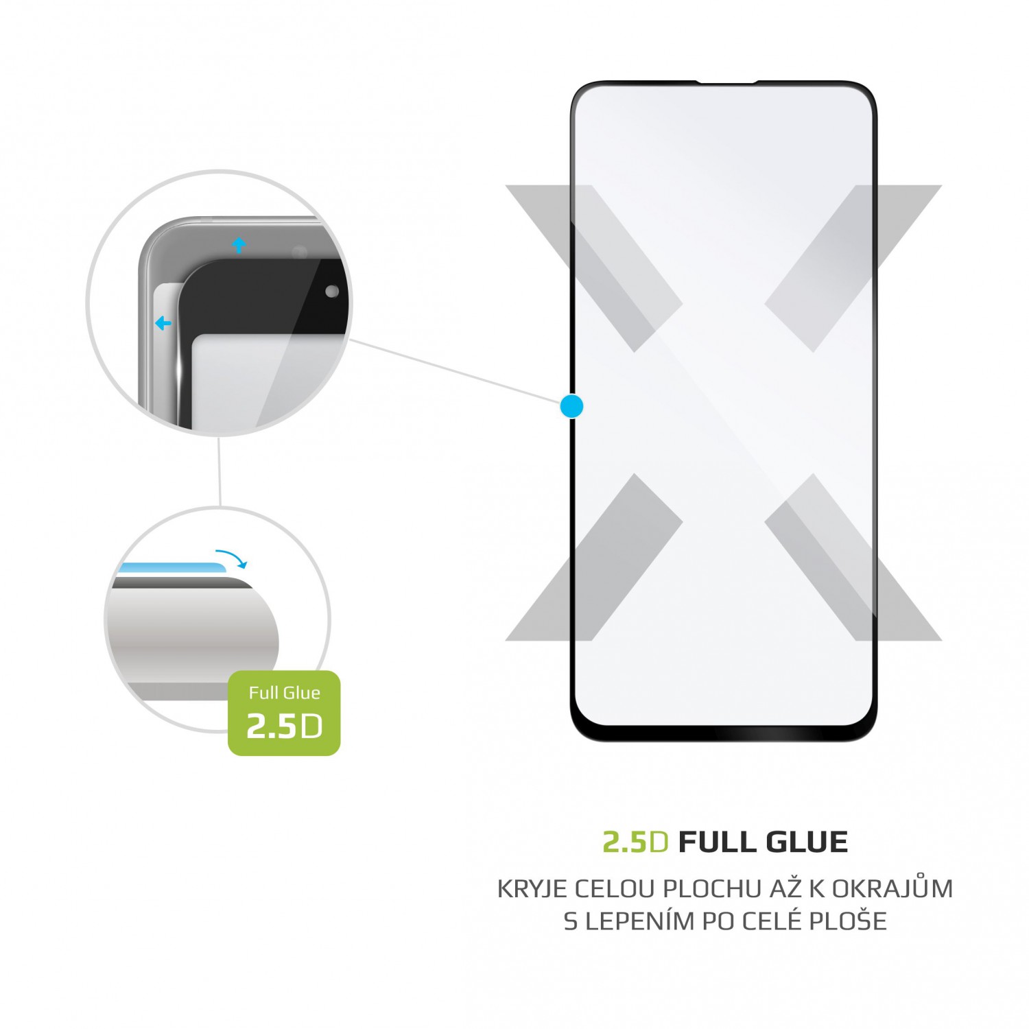Tvrzené sklo FIXED Full-Cover pro Motorola G8 Power, černé