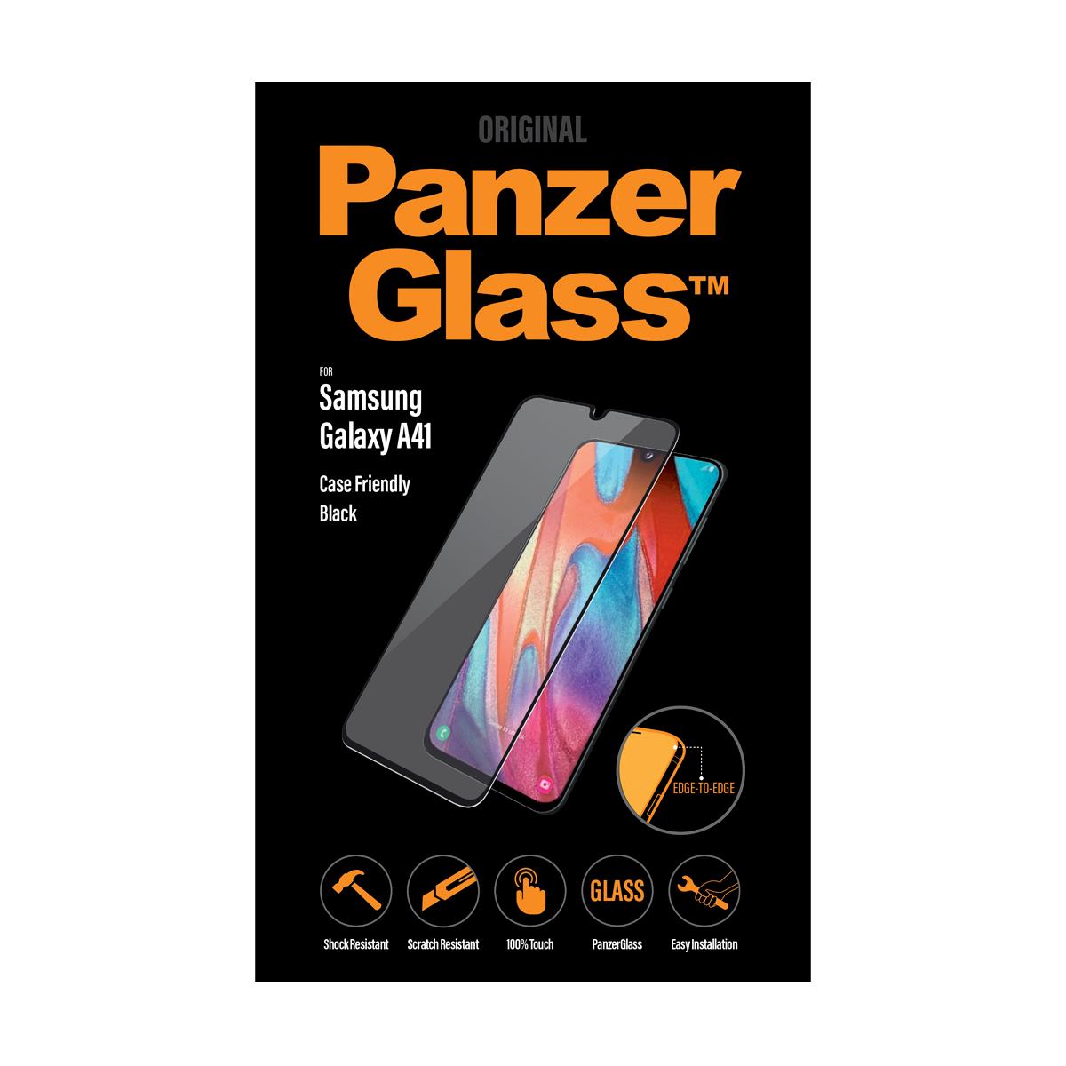 Ochranné sklo displeja PanzerGlass Edge to Edge pre Samsung Galaxy A41, čierna