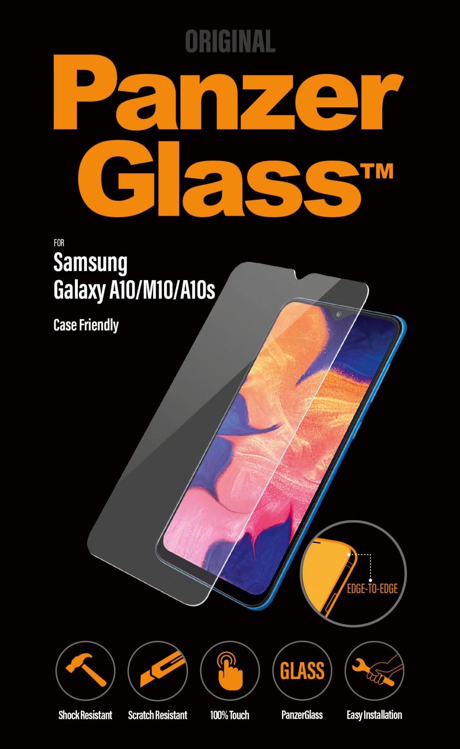 Ochranné sklo displeje PanzerGlass Edge to Edge pro Samsung Galaxy A10/M10/A10s, čirá