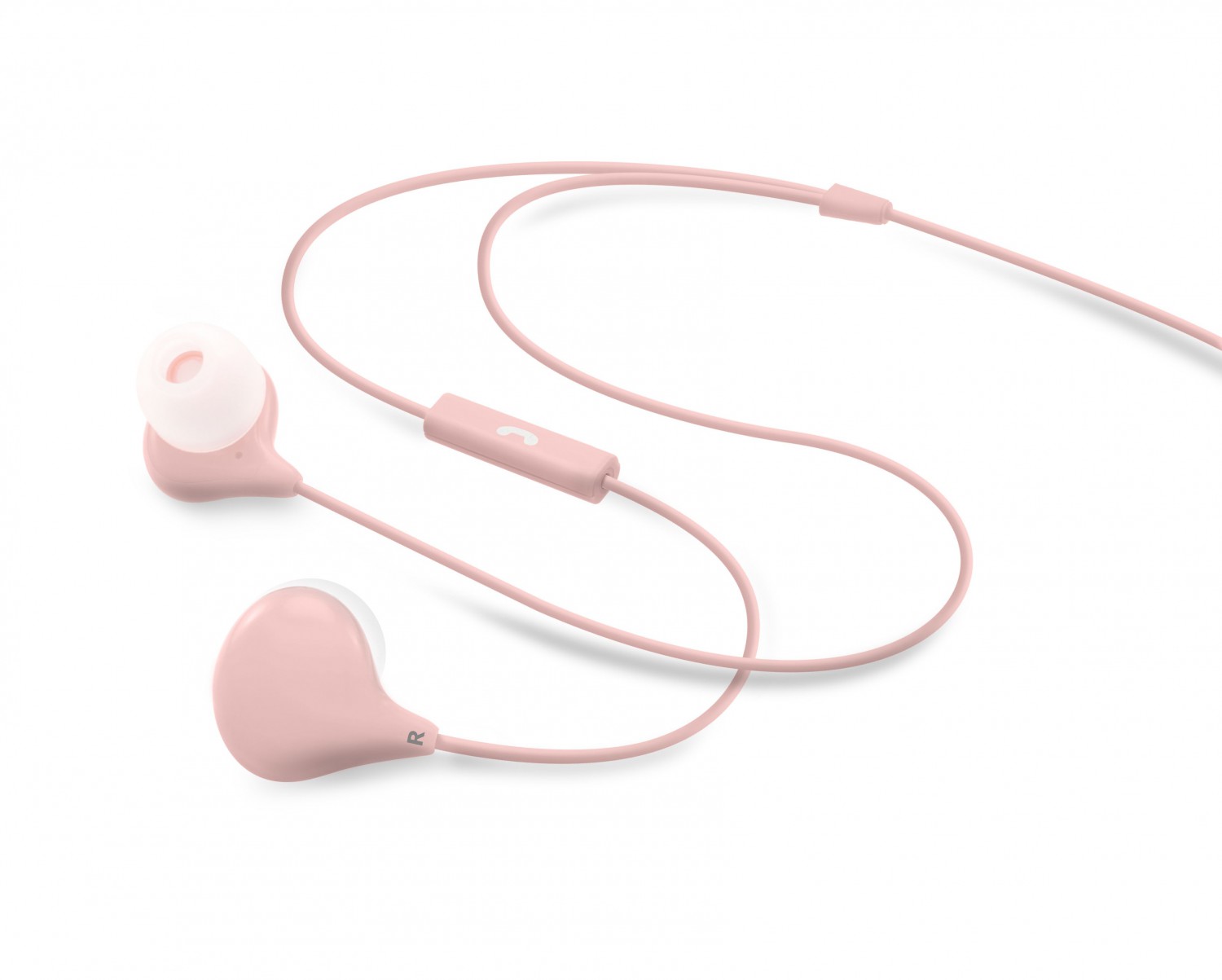 Voděodolná in-ear sluchátka s mikrofonem FIXED EGG1, IPX3, růžová