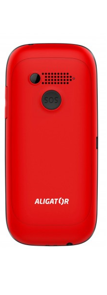 Aligator A510 Senior + nabíjecí stojánek červená/černá