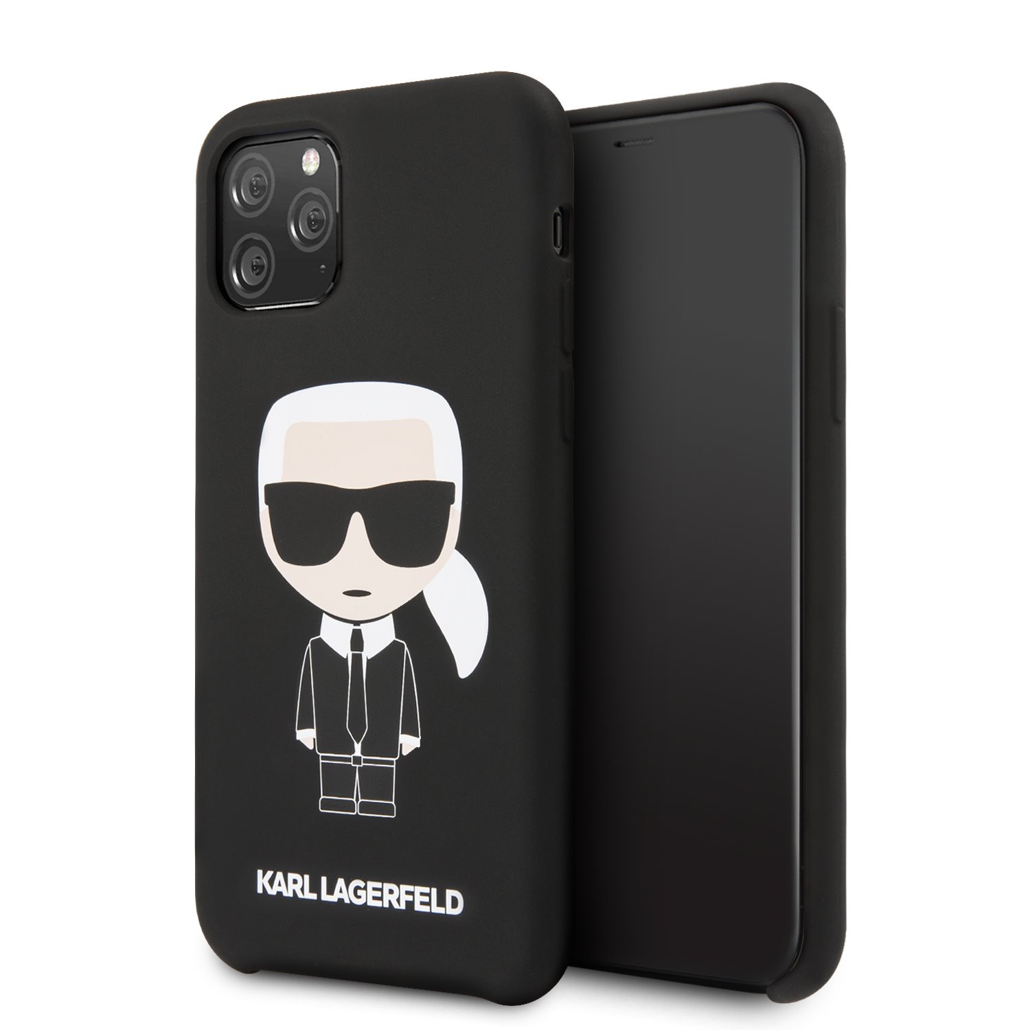 Karl Lagerfeld Iconic silikonový kryt KLHCN61SLFKBK Apple iPhone 11 black