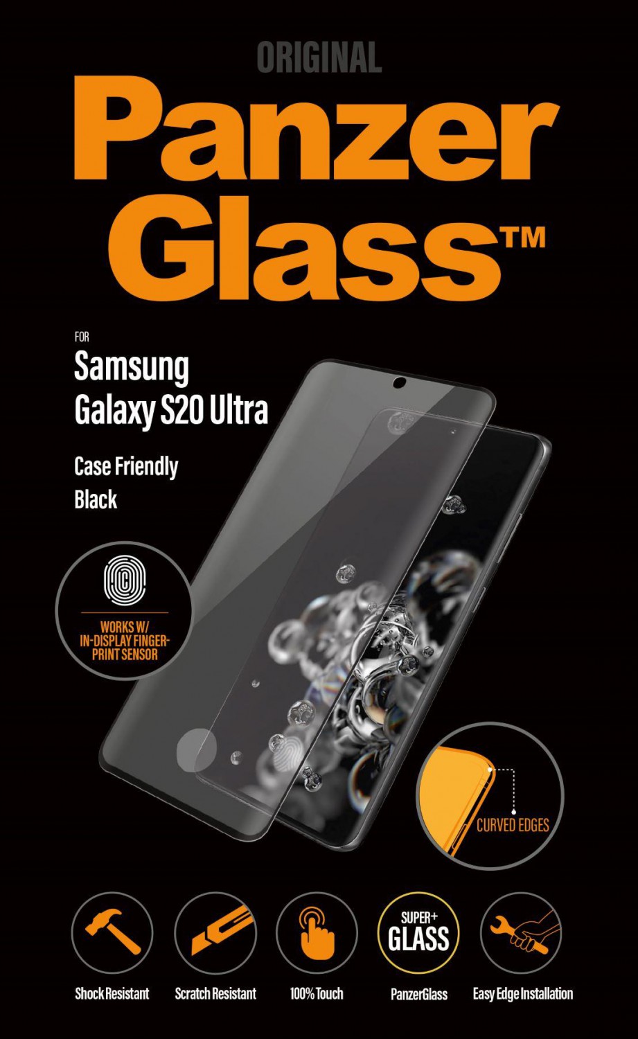 Ochranné sklo displeje PanzerGlass Premium pro Samsung Galaxy S20 Ultra, černá