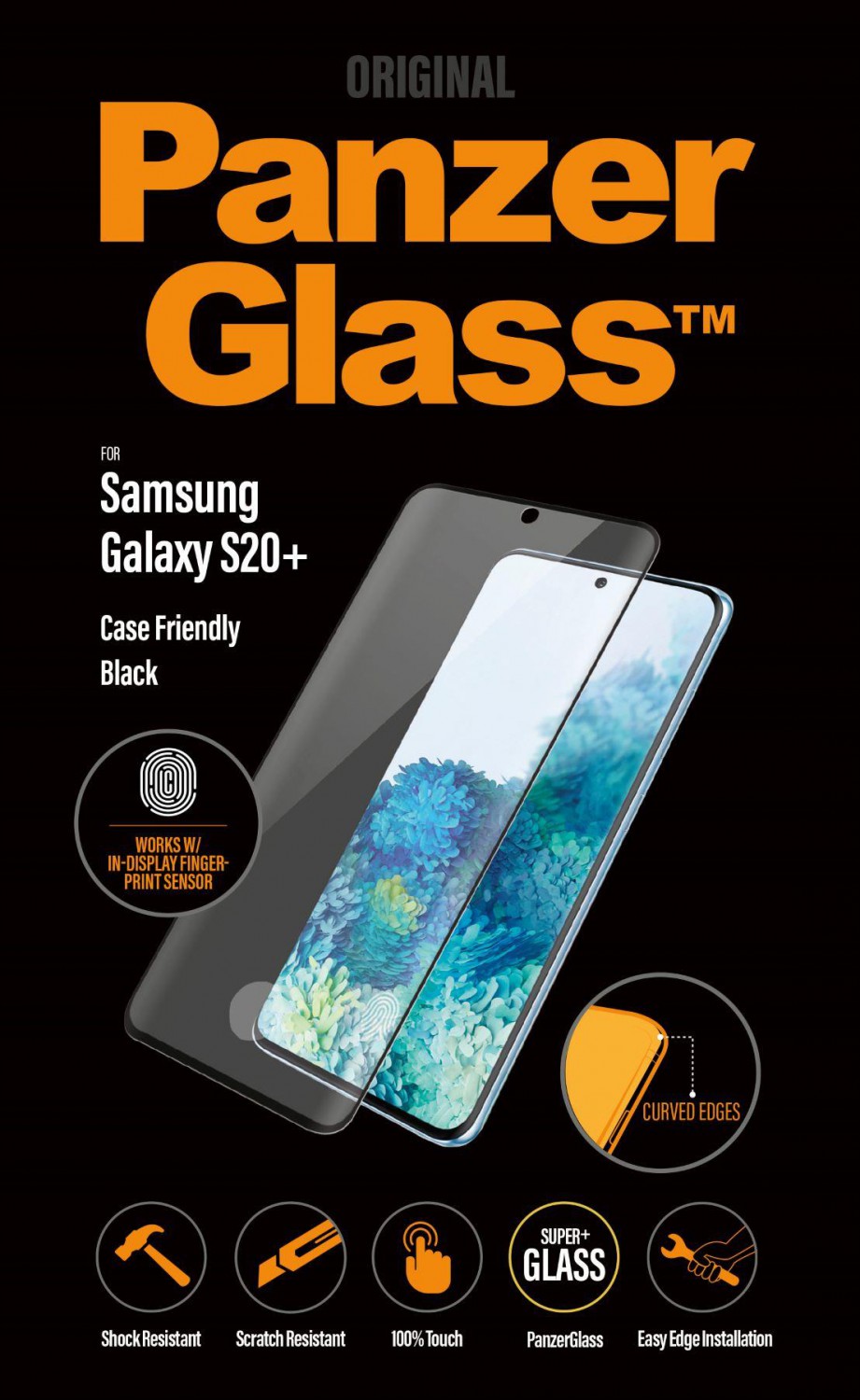 Ochranné sklo displeje PanzerGlass Premium pro Samsung Galaxy S20 Plus, černá