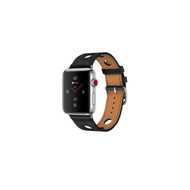 Kožený řemínek COTEetCI Fashion Leather Band pro Apple Watch 42/44mm, černá