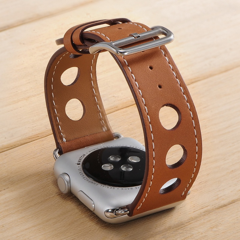Kožený řemínek COTEetCI Fashion Leather Band pro Apple Watch 38/40mm, hnědá