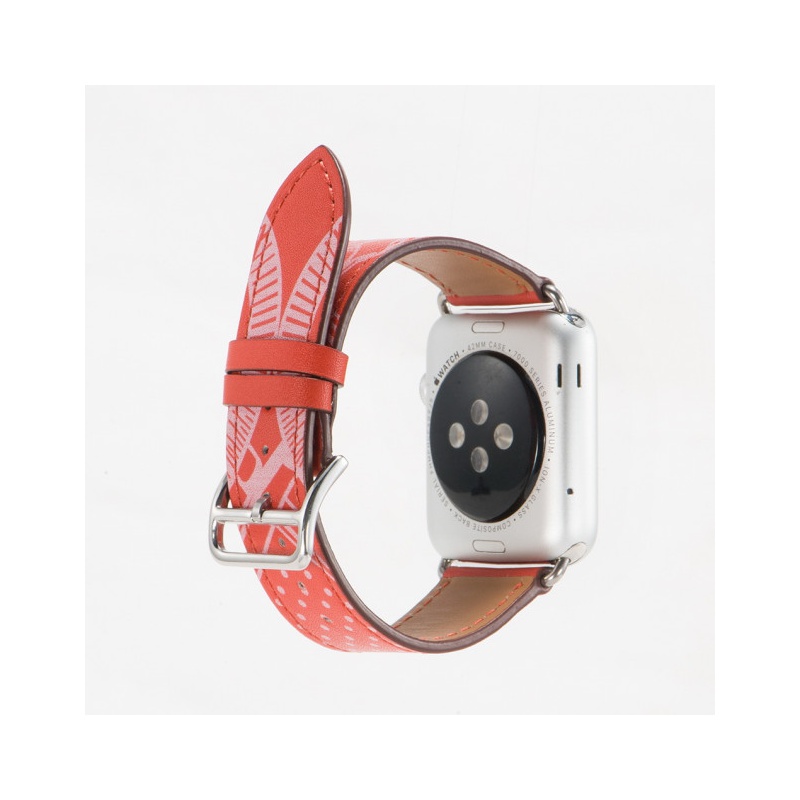 Kožený řemínek COTEetCI Fashion Leather Band pro Apple Watch 38/40mm, červená