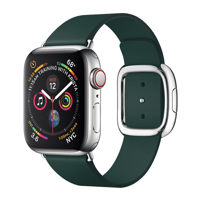 Kožený řemínek COTEetCI Nobleman Leather Magnetic Closure Band pro Apple Watch 42/44mm, zelená