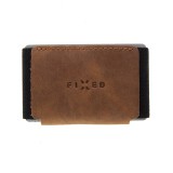 FIXED Tiny Wallet Kožená peněženka z pravé hovězí kůže, hnědá