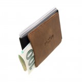 FIXED Tiny Wallet Kožená peněženka z pravé hovězí kůže, hnědá