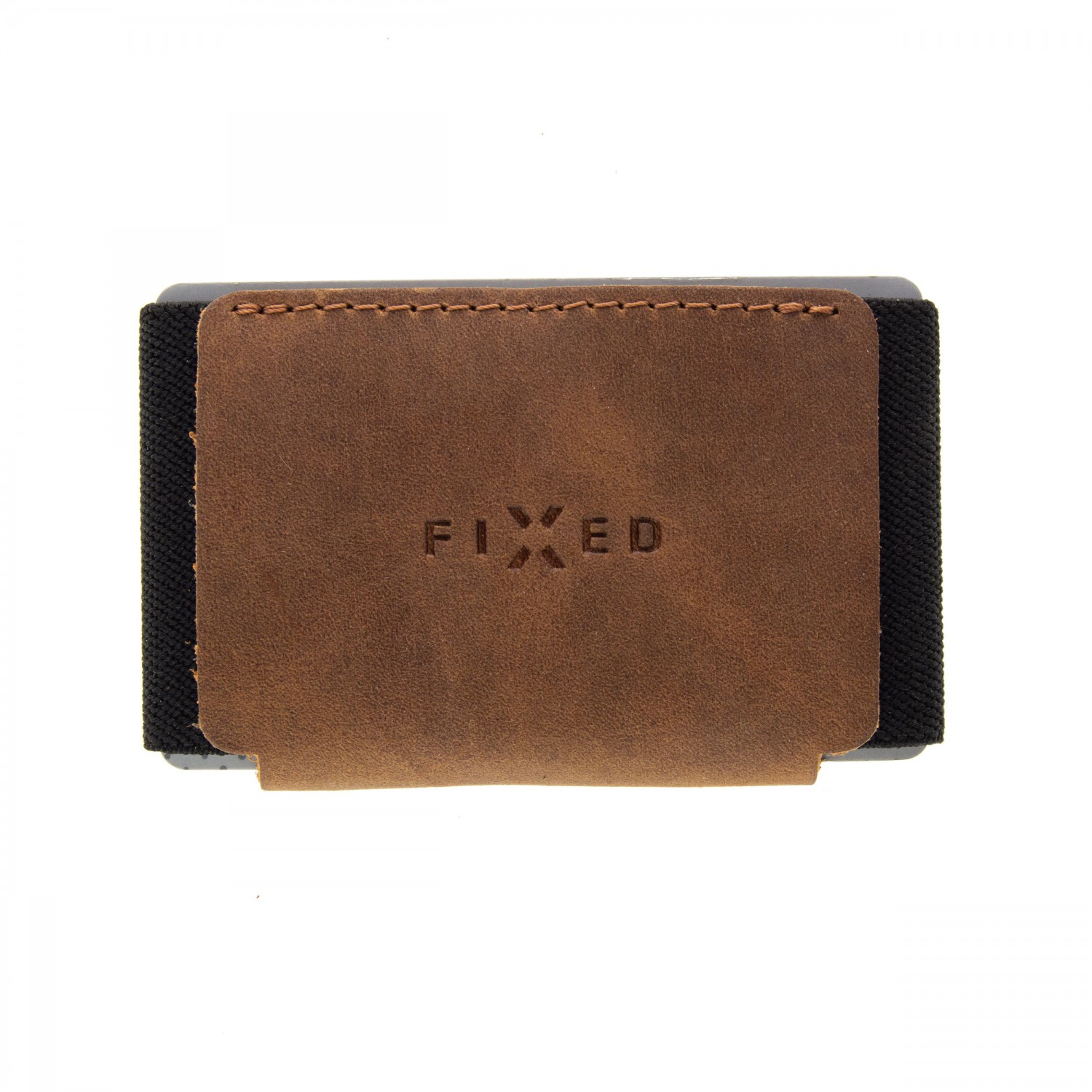 FIXED Tiny Wallet Kožená peněženka z pravé hovězí kůže, hnědá